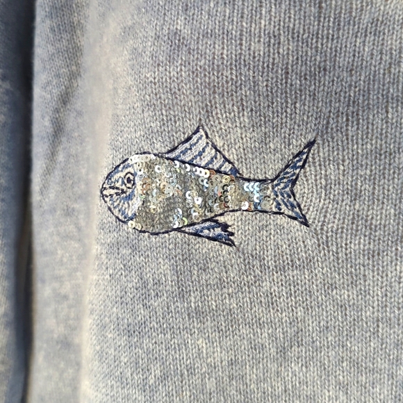 F by Fissore Cashmere Sweater with Sequin Fish M - Picture 9 of 16